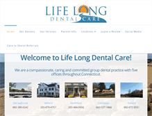 Tablet Screenshot of lifelongdentalcarect.com